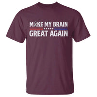 Funny Brain Surgery Recovery T Shirt Make My Brain Great Again Gray Ribbon