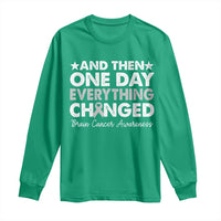 Brain Cancer Awareness Long Sleeve Shirt Retro Fight Brain Tumor Cure Gray Ribbon