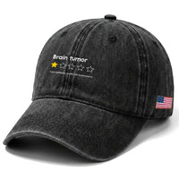 Brain Tumor Washed Cotton Baseball Cap One Star Would Not Recommend Brain Cancer Awareness