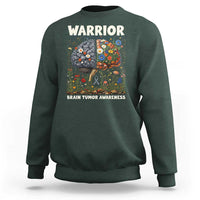 Brain Tumor Warrior Sweatshirt Gray Ribbon Brain Cancer Awareness
