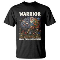 Brain Tumor Warrior T Shirt Gray Ribbon Brain Cancer Awareness