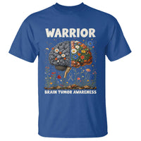 Brain Tumor Warrior T Shirt Gray Ribbon Brain Cancer Awareness