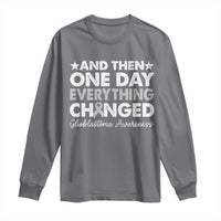 Glioblastoma Awareness Long Sleeve Shirt Retro Fight Brain Tumor Cure Gray Ribbon