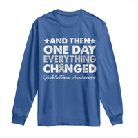 Glioblastoma Awareness Long Sleeve Shirt Retro Fight Brain Tumor Cure Gray Ribbon