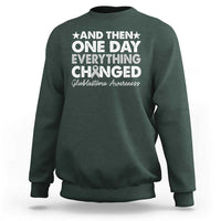 Glioblastoma Awareness Sweatshirt Retro Fight Brain Tumor Cure Gray Ribbon
