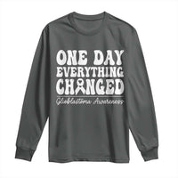Glioblastoma Awareness Long Sleeve Shirt Fight Brain Tumor Cure Groovy