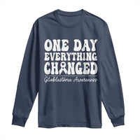 Glioblastoma Awareness Long Sleeve Shirt Fight Brain Tumor Cure Groovy