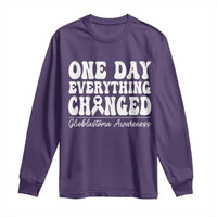 Glioblastoma Awareness Long Sleeve Shirt Fight Brain Tumor Cure Groovy