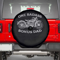 One Badass Bonus Dad Spare Tire Cover Funny Stepdad Motorcycle Graphic Mens Biker