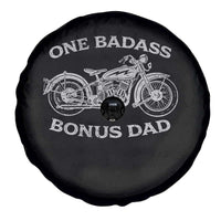 One Badass Bonus Dad Spare Tire Cover Funny Stepdad Motorcycle Graphic Mens Biker