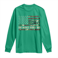 One Badass Bonus Dad Long Sleeve Shirt Funny Stepdad Camo American Flag