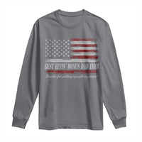 Best Effin’ Bonus Dad Ever Long Sleeve Shirt Step Dad American Flag