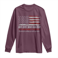 Best Effin’ Bonus Dad Ever Long Sleeve Shirt Step Dad American Flag