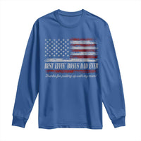 Best Effin’ Bonus Dad Ever Long Sleeve Shirt Step Dad American Flag