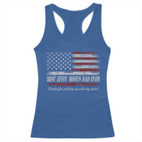 Best Effin’ Bonus Dad Ever Racerback Tank Top Step Dad American Flag