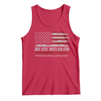 Best Effin’ Bonus Dad Ever Tank Top Step Dad American Flag