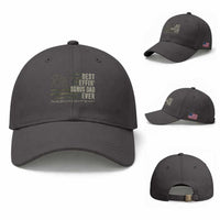 Best Effin’ Bonus Dad Ever Baseball Cap Step Dad Camo American Flag Camouflage