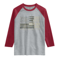 Best Effin’ Bonus Dad Ever Raglan Shirt Step Dad Camo American Flag Camouflage