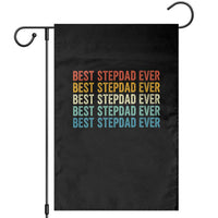 Best Stepdad Ever Garden Flag Funny Retro Stepdad Bonus Dad