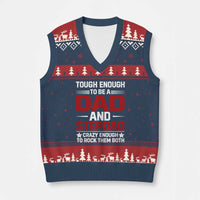 Bonus Dad V-Neck Knit Sweater Vest Dad And Stepdad Fathers Day
