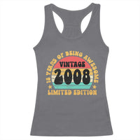 18th Birthday Racerback Tank Top Vintage 18yr 2008 Limited Edition 18 Year Old Gift