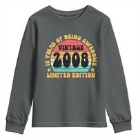 18th Birthday Youth Sweatshirt Vintage 18yr 2008 Limited Edition 18 Year Old Gift
