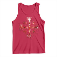 Crusader Jerusalem Cross Catholic Tank Top Gothic Christian Dark Faith Grunge Blood Splatter
