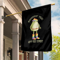 Funny Frog LGBTQ Garden Flag Misgenderin Folks Aint Very Cowboy Pride Rainbow