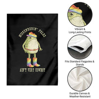 Funny Frog LGBTQ Garden Flag Misgenderin Folks Aint Very Cowboy Pride Rainbow