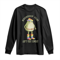 Funny Frog LGBTQ Long Sleeve Shirt Misgenderin Folks Aint Very Cowboy Pride Rainbow