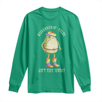 Funny Frog LGBTQ Long Sleeve Shirt Misgenderin Folks Aint Very Cowboy Pride Rainbow