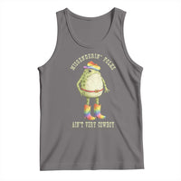 Funny Frog LGBTQ Tank Top Misgenderin Folks Aint Very Cowboy Pride Rainbow