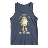 Funny Frog LGBTQ Tank Top Misgenderin Folks Aint Very Cowboy Pride Rainbow