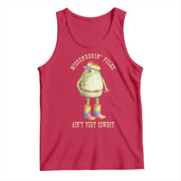 Funny Frog LGBTQ Tank Top Misgenderin Folks Aint Very Cowboy Pride Rainbow