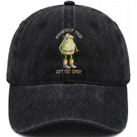 Funny Frog LGBTQ Washed Cotton Baseball Cap Misgenderin Folks Aint Very Cowboy Pride Rainbow