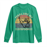 Bonus Dad Long Sleeve Shirt Retro Feral Raccoon Stepdad Gifts From Bonus Son Stepson
