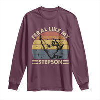 Bonus Dad Long Sleeve Shirt Retro Feral Raccoon Stepdad Gifts From Bonus Son Stepson