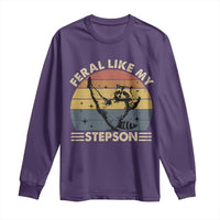 Bonus Dad Long Sleeve Shirt Retro Feral Raccoon Stepdad Gifts From Bonus Son Stepson