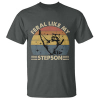Bonus Dad T Shirt Retro Feral Raccoon Stepdad Gifts From Bonus Son Stepson
