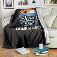 Bonus Dad Throw Blanket The Man Myth Bad Influence Step Dad Fathers Day Gift