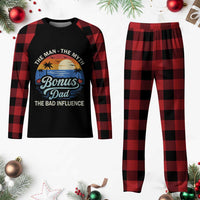 Bonus Dad Plaid Pajama Set The Man Myth Bad Influence Step Dad Fathers Day Gift