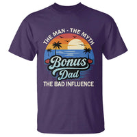Bonus Dad T Shirt The Man Myth Bad Influence Step Dad Fathers Day Gift