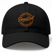 Bonus Dad Baseball Cap Vintage The Man Myth Bad Influence Funny Step Dad