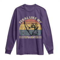 Bonus Dad Long Sleeve Shirt Retro Feral Raccoon Stepdad Gifts From Bonus Daughter Stepdaughter