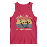 Bonus Dad Tank Top Retro Feral Raccoon Stepdad Gifts From Bonus Daughter Stepdaughter