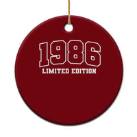 Vintage 1986 Limited Edition Ceramic Ornament 50 Year Old Gift Retro Varsity 40th Birthday