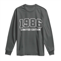 Vintage 1986 Limited Edition Long Sleeve Shirt 50 Year Old Gift Retro Varsity 40th Birthday