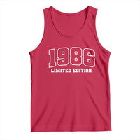 Vintage 1986 Limited Edition Tank Top 50 Year Old Gift Retro Varsity 40th Birthday