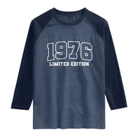Vintage 1976 Limited Edition Raglan Shirt 50 Year Old Gift Retro Varsity 50th Birthday
