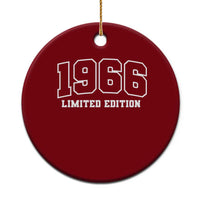 Vintage 1966 Limited Edition Ceramic Ornament 60 Year Old Gift Retro Varsity 60th Birthday